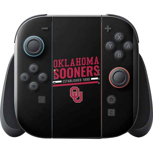 University of Oklahoma Sooners Est 1890 Nintendo Switch 2 (2025) with Joy-Con Skin